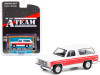 1983 GMC Jimmy Sierra Classic White with Red Stripes "The A-Team" (1983-1987) TV Series "Hollywood Special Edition" 1/64 Diecast Model Car by Greenlight