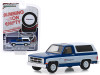 1983 GMC Jimmy Sierra Classic Pickup Truck with Camper Shell Blue "BFGoodrich" "Running on Empty" Series 9 1/64 Diecast Model Car by Greenlight