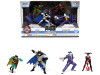 "Batman: The Animated Series" Diorama Scene Set of 4 Diecast Figurines "Nano Hollywood Rides" Diecast Models by Jada