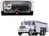 International DuraStar Liquid Fuel Tank Truck White and Chrome 1/50 Diecast Model by First Gear