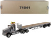 International HX520 Tandem Tractor Light Gray with 53' Flat Bed Trailer "Transport Series" 1/50 Diecast Model by Diecast Masters