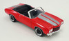 1/18 1970 Chevrolet Chevy Chevelle SS Restomod (Bright Red with Gunmetal Grey Stripes) Diecast Car Model Limited