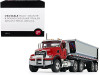 Mack Granite with Round End Dump Trailer Red and Chrome 1/34 Diecast Model by First Gear