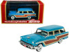 1956 Mercury Monterey Station Wagon Lauderdale Blue with Wood Paneling Limited Edition to 220 pieces Worldwide 1/43 Model Car by Goldvarg Collection