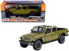 2021 Jeep Gladiator Overland (Open Top) Pickup Truck Matt Green 1/24-1/27 Diecast Model Car by Motormax