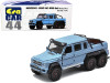 Mercedes Benz G63 AMG 6x6 Pickup Truck Baby Blue 1/64 Diecast Model Car by Era Car