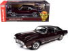 1970 Oldsmobile Cutlass SX Burgundy Mist Metallic with Black Vinyl Top "Class of 1970" 1/18 Diecast Model Car by Autoworld