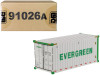 20' Refrigerated Sea Container "EverGreen" White "Transport Series" 1/50 Model by Diecast Masters