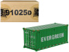 20' Dry Goods Sea Container "EverGreen" Green "Transport Series" 1/50 Model by Diecast Masters