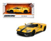 2017 Ford GT Yellow with Black Stripe "Hyper-Spec" Series 1/24 Diecast Model Car by Jada