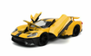 2017 Ford GT Yellow with Black Stripe "Hyper-Spec" Series 1/24 Diecast Model Car by Jada