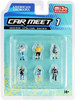 "Car Meet 1" 6 piece Diecast Figurine Set for 1/64 Scale Models by American Diorama