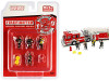 1/64 American Diorama "Firefighter" 7 piece Diecast Set (4 Figurines and 3 Accessories Truck NOT included)