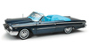 1/18 1963 Ford Galaxie 500 XL 500XL Open Convertible (Oxford Blue) Diecast Car Model