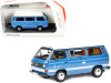Volkswagen T3 Joker Camper Bus Light Blue with White Top 1/64 Diecast Model by Schuco