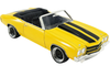 1/18 ACME 1970 Chevrolet Chevelle SS Restomod (Bright Yellow with Gunmetal Grey Stripes) Diecast Car Model