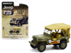 1940 Willys MB Jeep with Accessories Military Green with Tan Top "Jeep 80th Anniversary" "Anniversary Collection" Series 12 1/64 Diecast Model Car by Greenlight