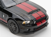 1/18 Shelby Collectibles 2013 Ford Shelby GT500 (Black with Red Stripes) Diecast Car Model