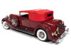 1934 Packard V12 Victoria Burgundy with Red Soft Top and Red Interior 1/18 Diecast Model Car by Autoworld