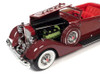 1934 Packard V12 Victoria Burgundy with Red Soft Top and Red Interior 1/18 Diecast Model Car by Autoworld