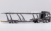 1/64 GCD Mercedes-Benz Truck Header with Double Level Trailers (Black) Diecast Model