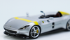 1/64 SP Model Ferrari Monza SP1 Silver with Yellow Strip  Limited 499 Pieces Resin