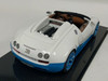 1/18 MR Collection Bugatti Veyron Vitesse White and Light Blue with Carbon Fiber Base Resin Car Model Limited