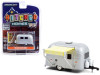 1961 Airstream Bambi Silver with Yellow and White Awning "Hitched Homes" Series 10 1/64 Diecast Model Car by Greenlight
