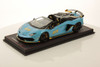1/18 MR Collection Lamborghini Aventador SVJ Roadster 63 Special Edition (Blu Cepheus Blue with Yellow Livery) Resin Car Model Limited 63 Pieces
