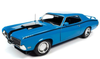 1/18 Auto World 1970 Mercury Cougar Eliminator Competition Blue with Black Stripes Diecast Model Limited