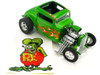 1/18 ACME 1932 Ford Blown 3 Window Hot Rod (Rat Fink Green with Flames) Diecast Car Model