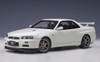 1/18 AUTOart Nissan Skyline GT-R GTR R34 V-Spec II (Pearl White) Car Model