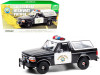 1995 Ford Bronco Police Car Black and White "California Highway Patrol" (CHP) 1/18 Diecast Model Car by Greenlight