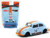 Volkswagen Beetle Low Ride #20 Light Blue and Orange "Collaboration Model" 1/64 Diecast Model Car by Schuco & Tarmac Works