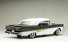 1/18 Sunstar 1958 Ford Fairlane 500 Closed Convertible (White & Raven Black) Diecast Car Model