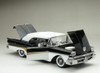 1/18 Sunstar 1958 Ford Fairlane 500 Closed Convertible (White & Raven Black) Diecast Car Model