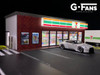 1/64 G-Fans 711 7-Eleven 7-11 Diorama with LED (Car models and Figures NOT included)