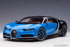1/12 AUTOart Bugatti Chiron (French Racing Blue and Atlantic Blue) Car Model