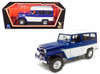 1955 Willys Jeep Station Wagon Blue and White "Lucky" 1/18 Diecast Model Car by Road Signature