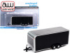 4-Wheel Enclosed Car Trailer Black 1/64 Diecast Model by Autoworld