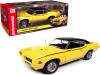 1969 Pontiac GTO Judge Goldenrod Yellow with Vinyl Black Top "American Muscle 30th Anniversary" (1991-2021) 1/18 Diecast Model Car by Autoworld