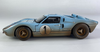  1/18 ACME Ford #1 GT40 MKII 1966 Le Mans Gulf Blue After Race Diecast Car Model