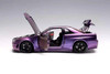 1/18 Motorhelix Nissan Skyline GT-R GTR (R34) Z-Tune (Midnight Purple) Diecast Car Model Limited 599 Pieces