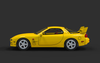 1/64 Time Micro Mazda RX-7 RX7 (Yellow) Car Model