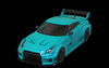 1/64 Time Micro Nissan GT-R GTR R35 LBWK (Tiffany Blue) Simplified Edition Car Model