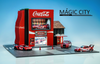 1/64 Magic City Japanese Street View Coca-Cola Showroom Diorama (Car Models NOT Included)