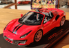 1/18 BBR Ferrari 488 Pista Spider (Red with Black Stripe & Black Interior Resin Car Model Limited