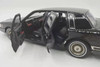 1/18 Dealer Edition 1990 Lincoln Town Car (2nd Generation FN36/116) Black with White Line Tires Diecast Car Model
