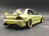  1/18 AGU Mitsubishi Lancer Evo IX Evo 9 Clinched Army Green Resin Car Model