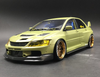  1/18 AGU Mitsubishi Lancer Evo IX Evo 9 Clinched Army Green Resin Car Model